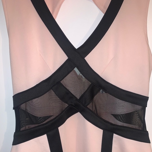Pink and black mesh cutout dress. Minimal wear. Size XL - Picture 2 of 5